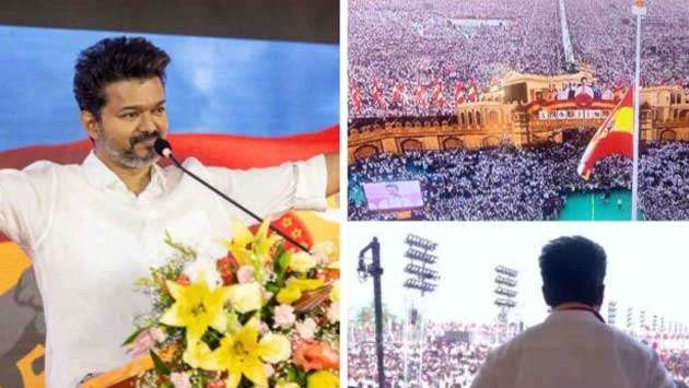 Massive crowd at Vijay’s first political meeting