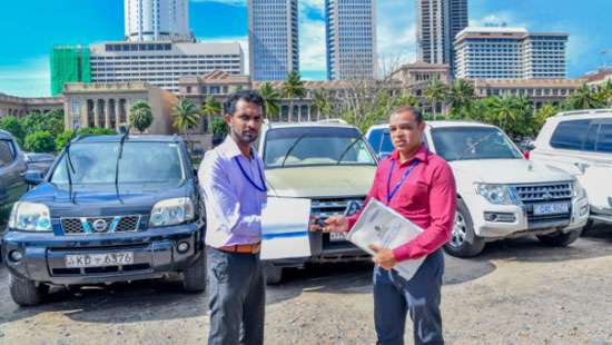 Vehicles parked at Galle Face returned to Govt. institutions