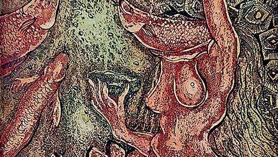 Aqua Waves makes its printmaking debut An allegorical touch to the ambiguous elements of human nature
