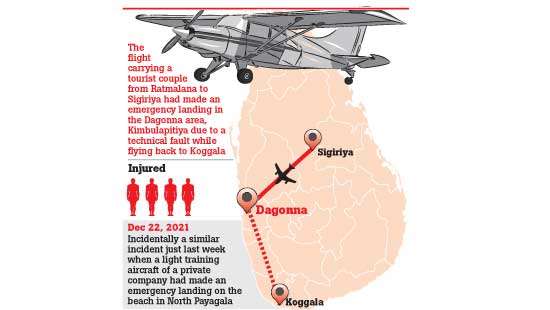 Private light aircraft carrying tourist couple makes emergency landing Four hospitalised