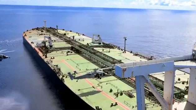 US forces board sanctioned ship in Indian Ocean, defence department says