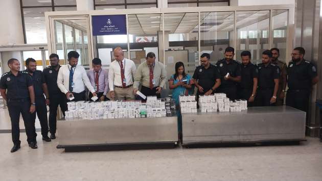 Two arrested at BIA with Rs. 100 million worth of mobile phones
