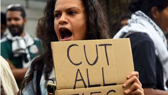 Protest against Israeli actions in Gaza