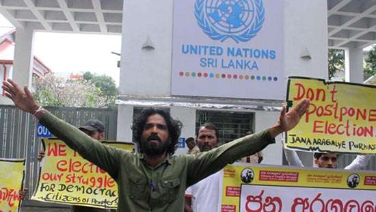 Protesters urge UN to intervene in holding LG polls