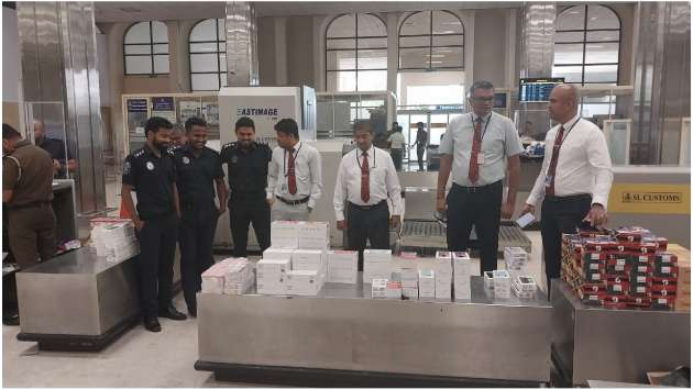 Two nabbed at BIA with phones, cosmetics, cigarettes worth Rs. 5 million