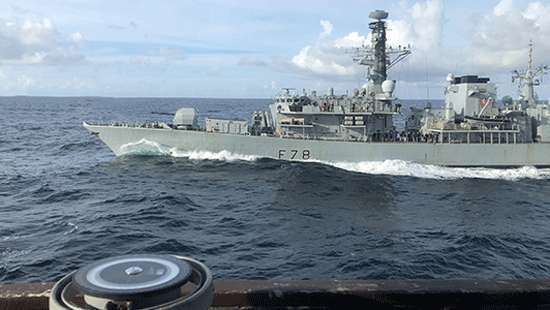 SLNS ‘Samudura’ takes part in naval exercise with HMS ‘Kent’