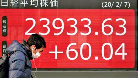 Asian markets mostly down after healthy week, eyes on virus