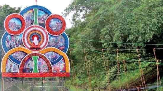 Huge Pandol afloat in Kalu Ganga at Ratnapura