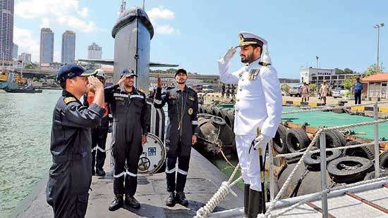 Indian Navy’s submarine INS Vela in Colombo