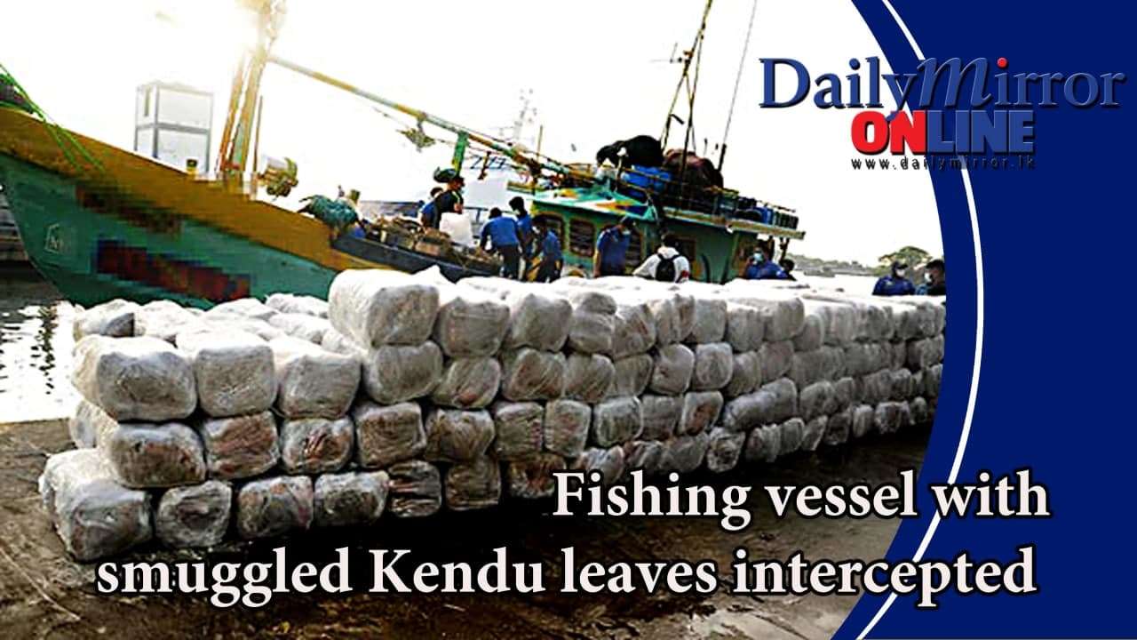 Fishing vessel with smuggled Kendu leaves intercepted