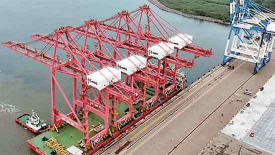 Hambantota Port rejuvenates container operations with US $ 41mn crane upgrade