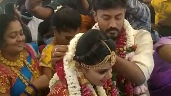 Indian couple holds mid-air wedding ’to escape Covid restrictions’