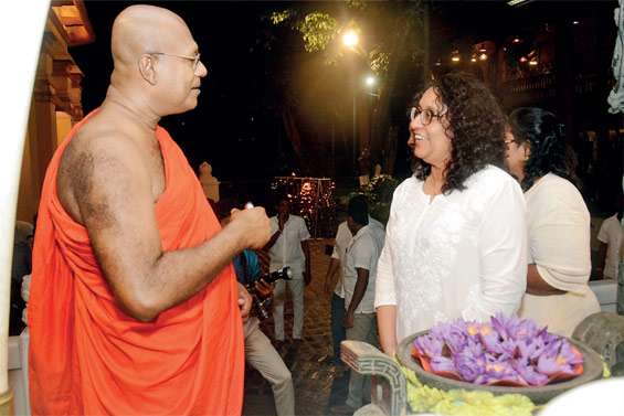 Premier at Gangaramaya Temple