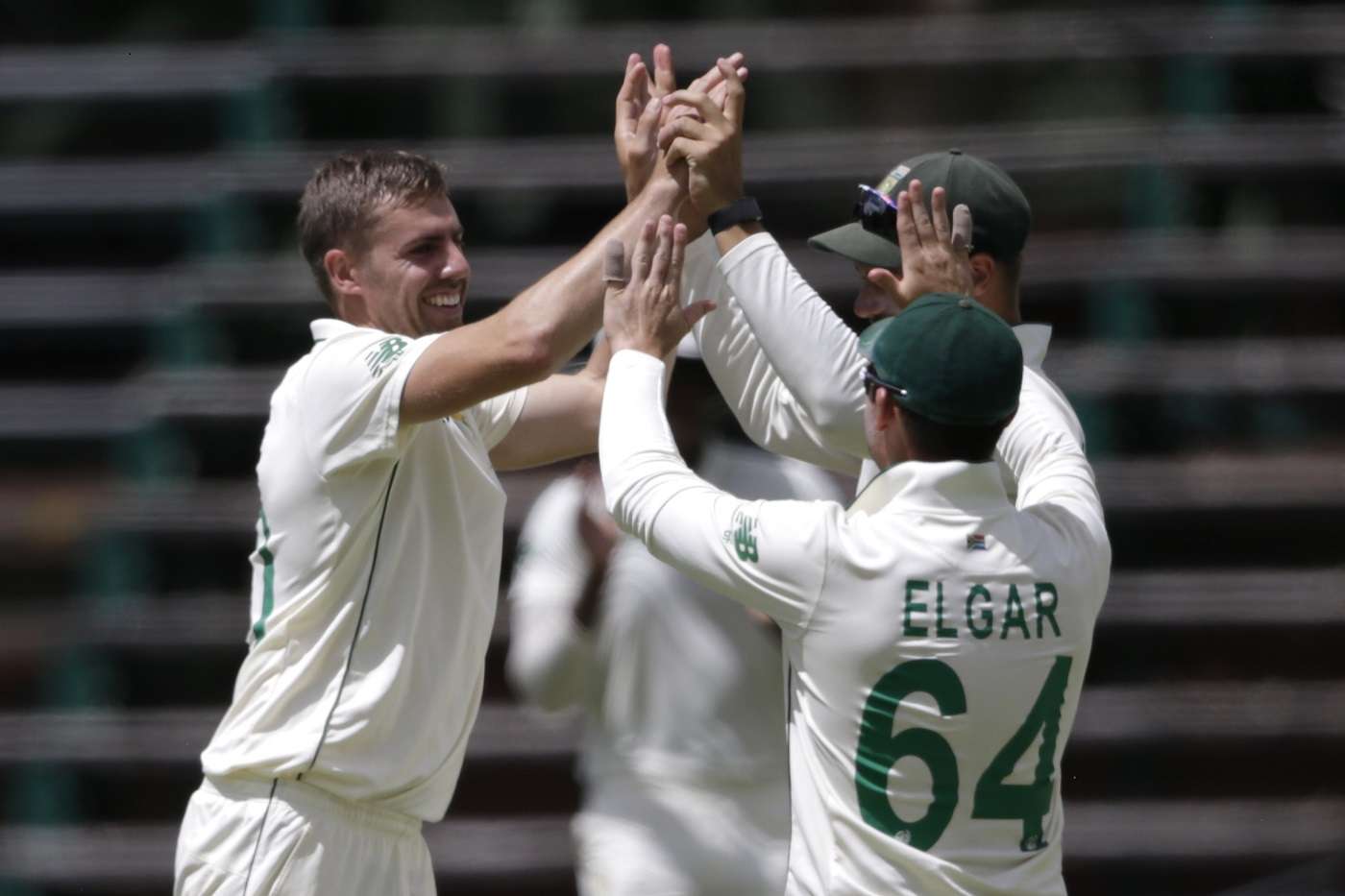 Nortje takes six wickets, Elgar scores 92 to put SAfrica in driving seat