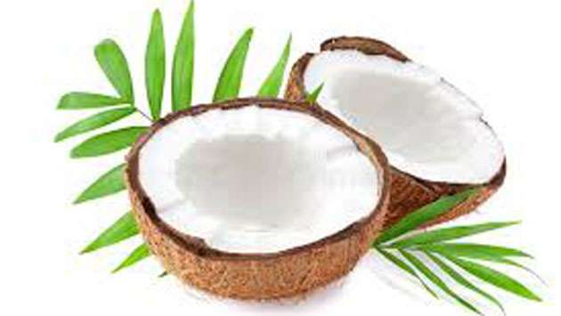 Half a coconut selling at Rs. 120