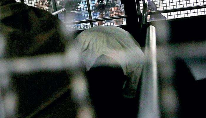 Former IGP Deshabandu Tennakoon appears to be camera shy