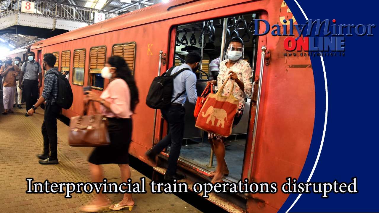 Interprovincial train operations disrupted