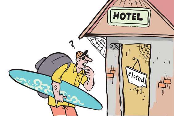 Accommodation reserved at closed hotel
