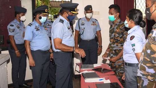 SLAF Chief inspects vaccination centre...