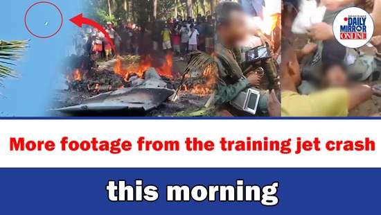 More footage from the training jet crash this morning