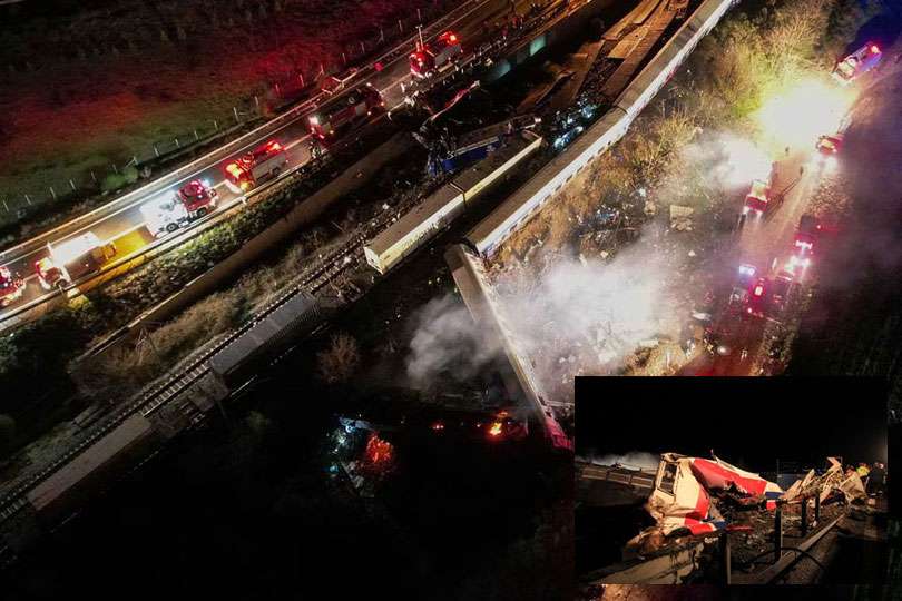 Two trains collide in Greece, at least 32 killed, 85 injured