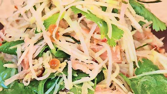 Hot Smoked Salmon &  Thai Green Mango Salad