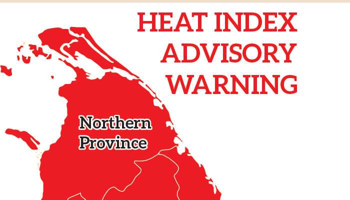 Heat index reaches ‘Maximum level?’  in several parts  of SL - Met. Dept.
