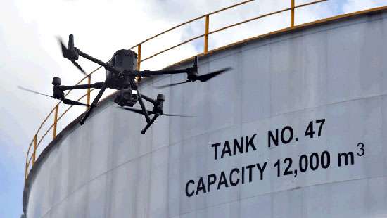 Drone camera for petroleum industry