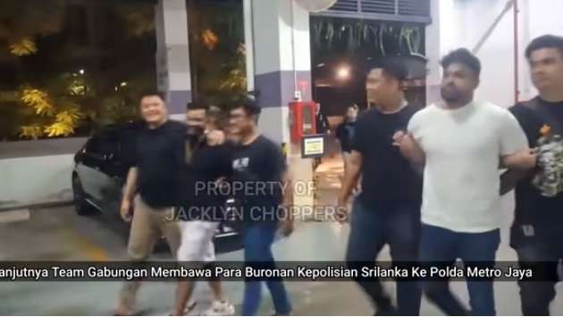 Footage released on arrest of Kehelbaddara Padme and gang in Indonesia