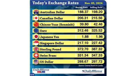 Today’s exchange rate - 05 November 2024