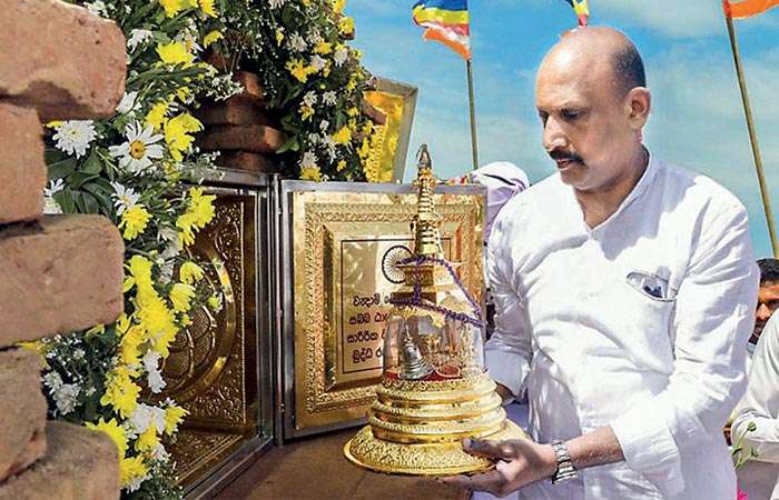 Sacred relics deposited at Neelagiri Maha Seya