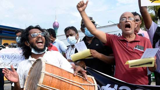 Trade union demo at Pettah