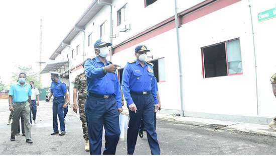 Navy Chief inspects work on COVID centre  construction