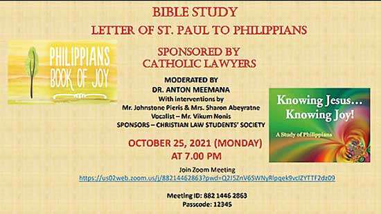 Bible study programme via zoom