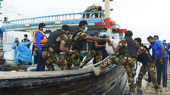 Seized heroin brought to Colombo Port