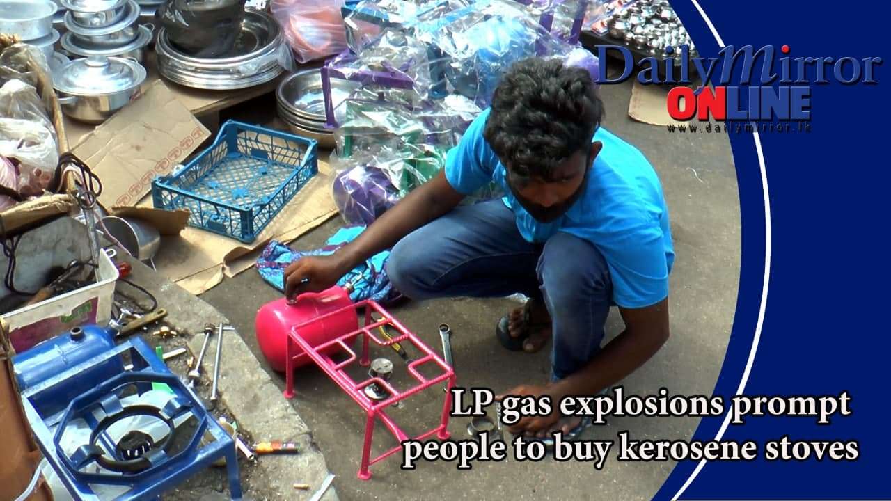 LP gas explosions prompt people to buy kerosene stoves