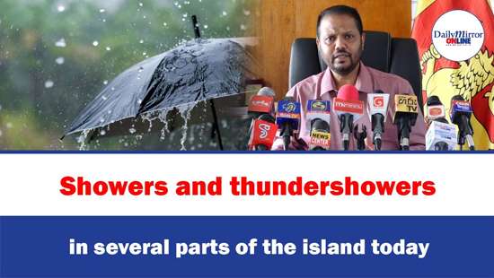 Showers and thundershowers in several parts of the island today