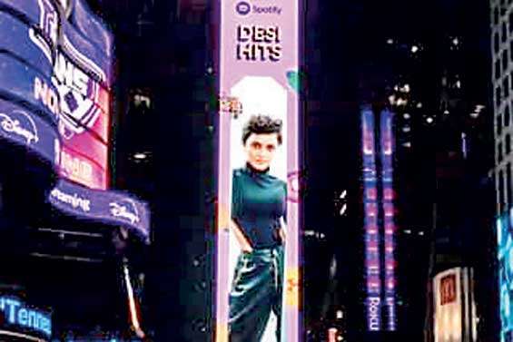 Yohani featured at Times Square in New York