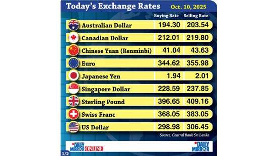 Today’s exchange rate - 10 October 2025