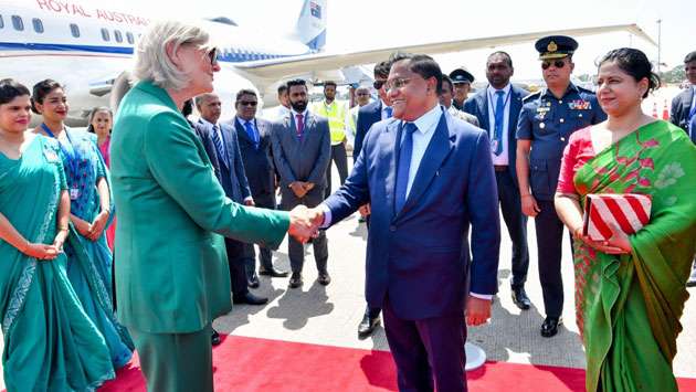 Australian Governor-General Samantha Mostyn arrives