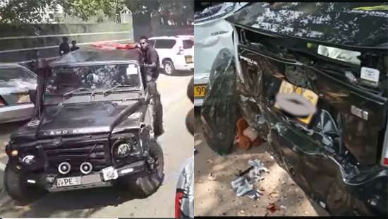 Vehicle parade accident damages 4 vehicles