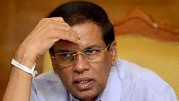 Former President Maithripala Sirisena arrives at Bribery Commission