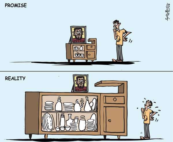 Cartoon of the Day 11-10-2025: The Politics of Overpromise - When the Cupboard of Hope Overflows with Lies