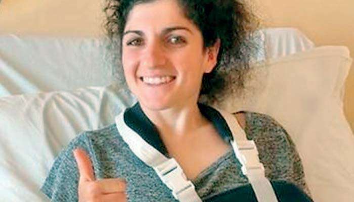 Women’s cyclist breaks five ribs in crash