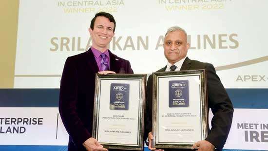 SriLankan Airlines scores two APEX Awards