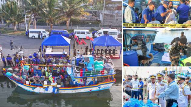 Seized heroin and ice brought to Dikowita Harbour