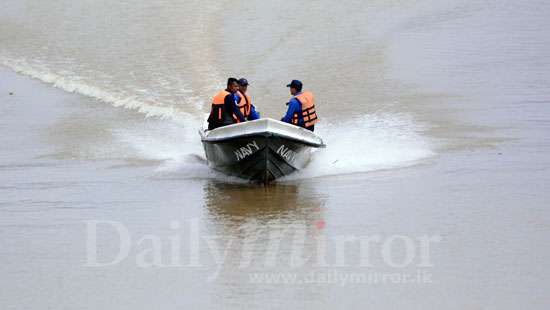 Patrol boats along Kelani River