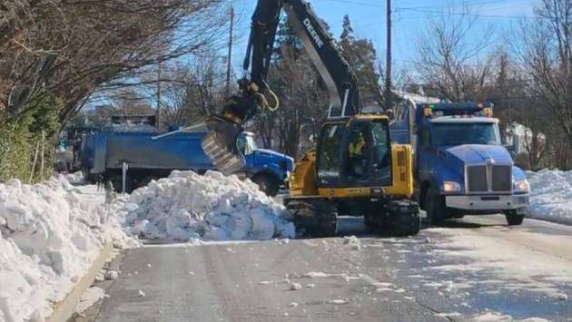 Thick snow...