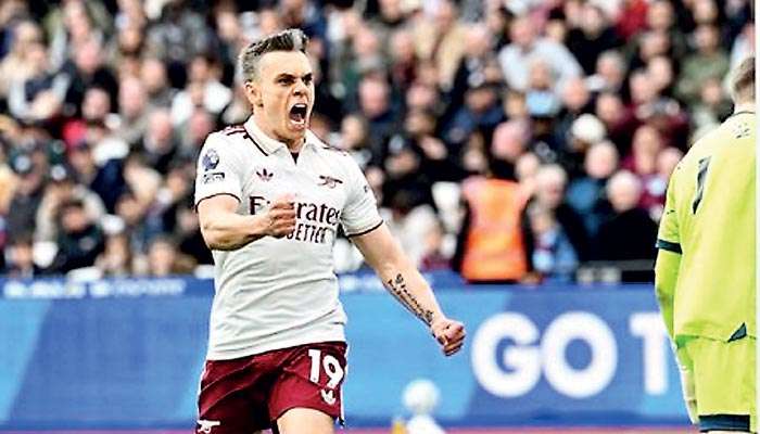 Trossard winner at West Ham brings Arsenal closer to title