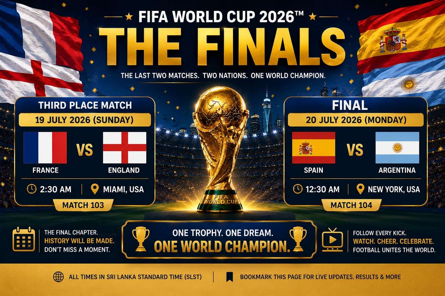 FIFA World Cup 2026 Finals Bracket and Schedule: Road to the Final